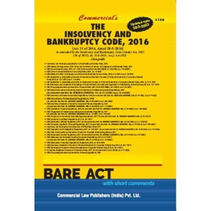 Commercial's Bare Act on The Insolvency and Bankruptcy Code, 2016 Bare Act 2023